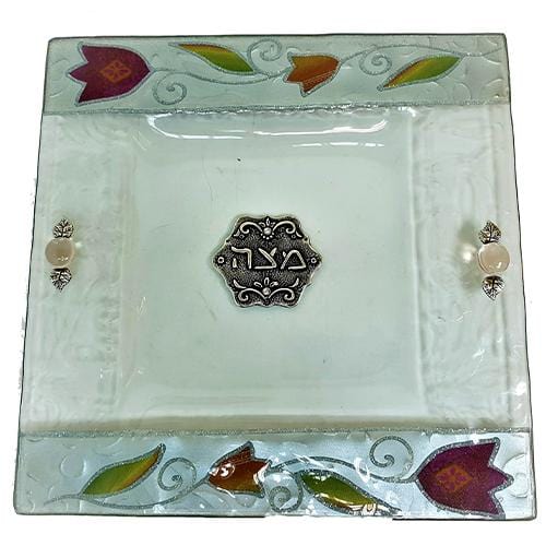 Lily Art - 50132 - Matza Tray Blue Pomegranate 30 c"m Judaica Art Gifts 