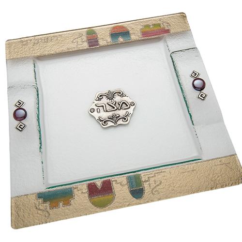 Lily Art - 501664-54 - Matza tray Silver / Gold combinations 30 c"m Judaica Art Gifts 
