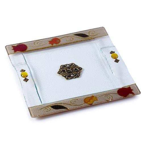 Lily Art - 501664-6 - Matza tray Silver / Gold combinations 30 c"m Judaica Art Gifts 