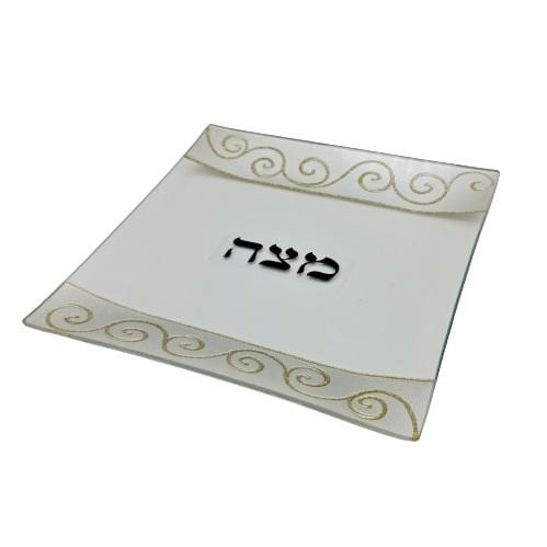 Lily Art - 501672-Handmade decorated matzah plate 25X25 cm Judaica Art Gifts 