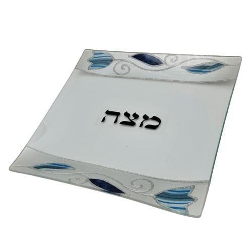 Lily Art - 501678-Handmade decorated matzah plate 25X25 cm Judaica Art Gifts 