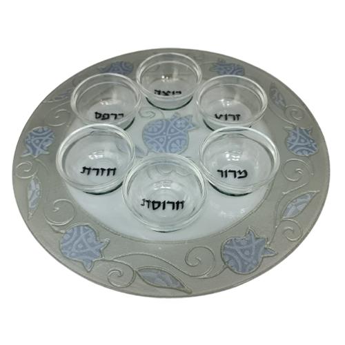 Lily Art - 50191-1-Passover plate designed 33 cm handmade including saucers Judaica Art Gifts 