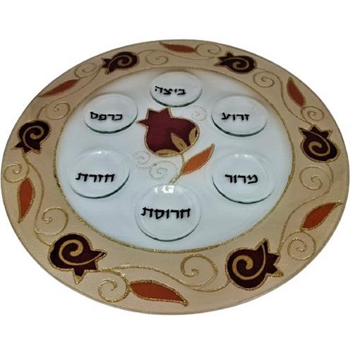 Lily Art - 50194-Handmade Passover plate 33 cm Judaica Art Gifts 