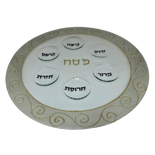 Lily Art - 50197-Handmade Passover plate 33 cm Judaica Art Gifts 