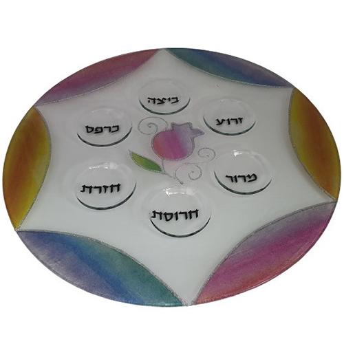 Lily Art - 50198-Handmade Passover plate 33 cm Judaica Art Gifts 