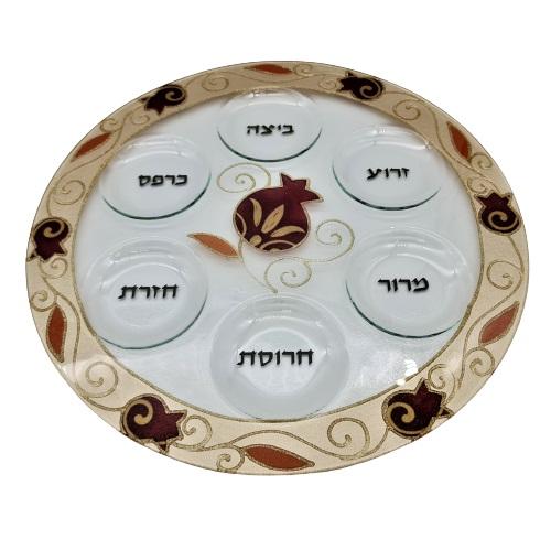 Lily Art - 50211-Passover plate designed 40 cm handmade Judaica Art Gifts 