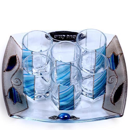 Lily Art - 507124-39T - Set wine glasses with application tray combinations Judaica Art Gifts 