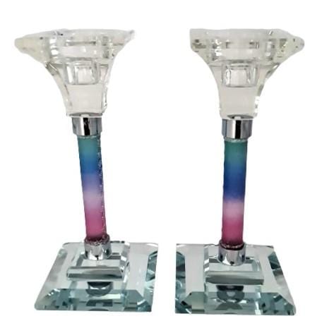 Lily Art - 80011-crystal candlestick with 18 cm Judaica Art Gifts 