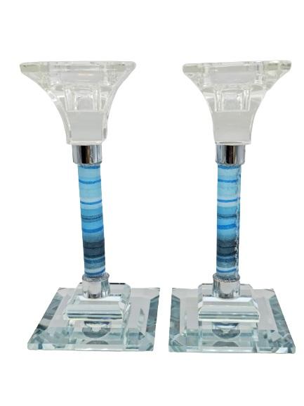 Lily Art - 80012-crystal candlestick with 18 cm Judaica Art Gifts 