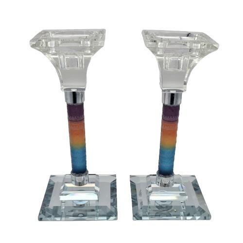 Lily Art - 80014-crystal candlestick with 18 cm Judaica Art Gifts 