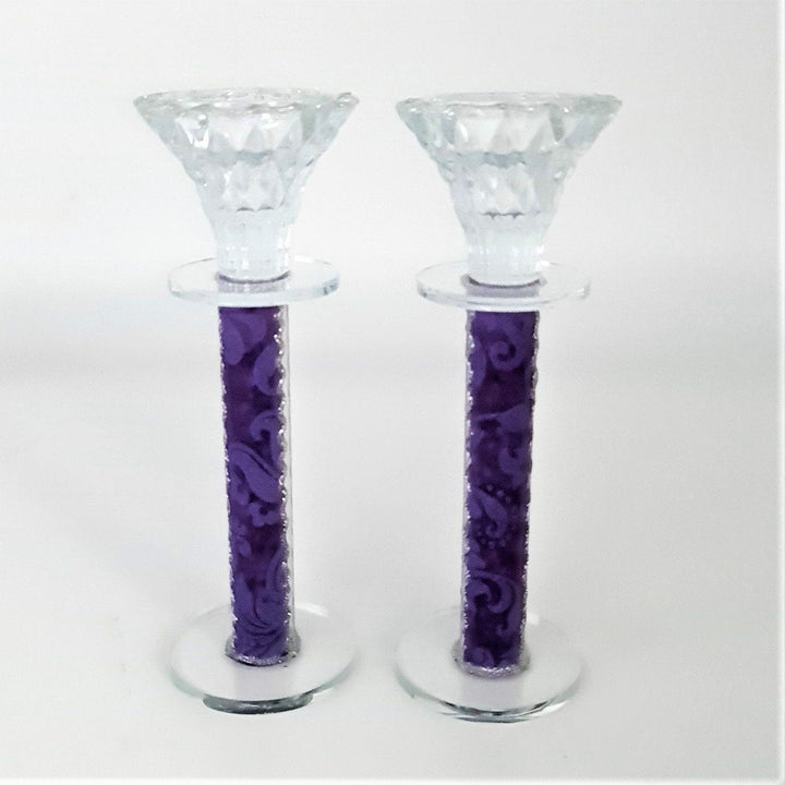 Lily Art - 80035-crystal candlestick with 18 cm Judaica Art Gifts 