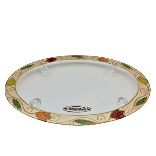 Lily Art - 80481-1- hand made oval tray 38x28 cm Judaica Art Gifts 