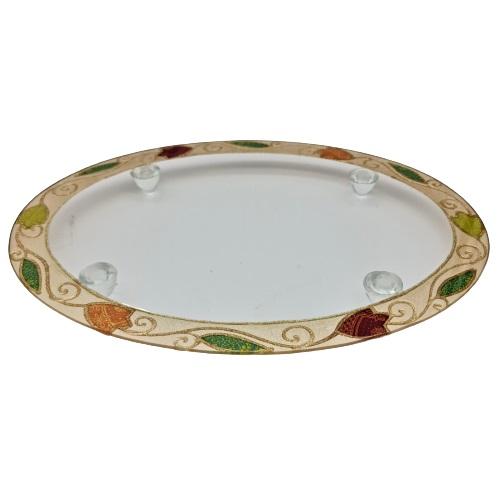 Lily Art - 80481- hand made oval tray 38x28 cm Judaica Art Gifts 