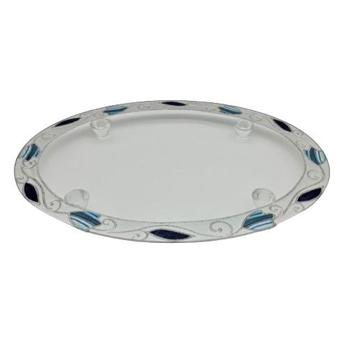 Lily Art - 80483- hand made oval tray 38x28 cm Judaica Art Gifts 