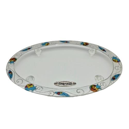 Lily Art - 80484-1- hand made oval tray 38x28 cm Judaica Art Gifts 