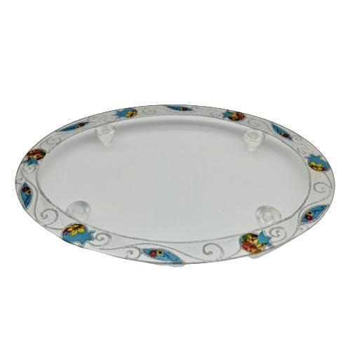 Lily Art - 80484- hand made oval tray 38x28 cm Judaica Art Gifts 