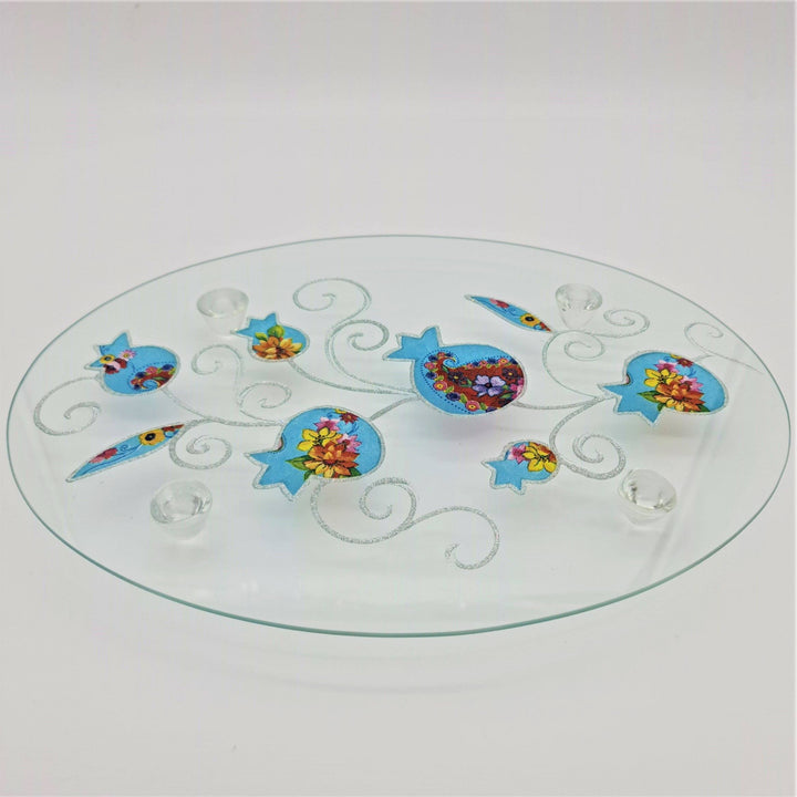 Lily Art - 80487- hand made oval tray 38x28 cm Judaica Art Gifts 