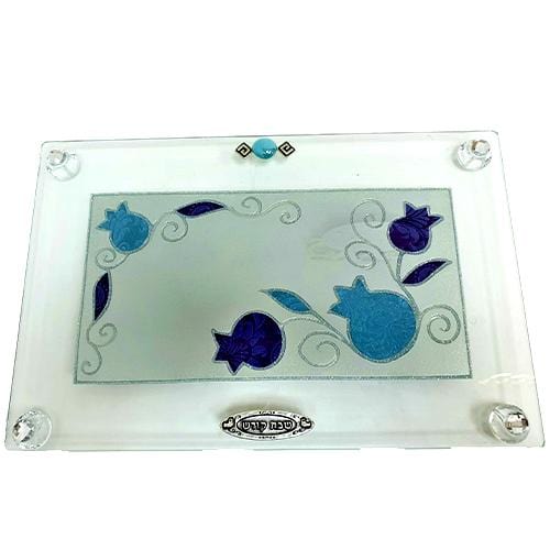 Lily Art - 80502 - A large regular tray and a pale blue lace Judaica Art Gifts 