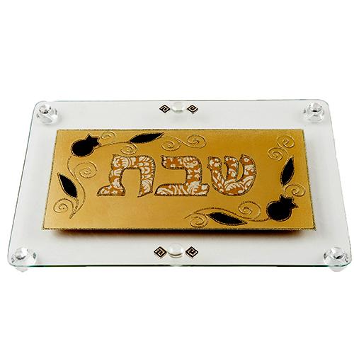 Lily Art - 814-20 - Shabbat challah challah tray Judaica Art Gifts 