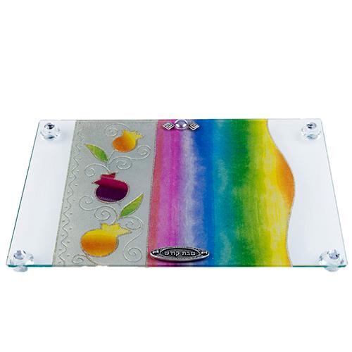 Lily Art - 826-74P - A regular tray designed with a small Tulip / pomegranate Judaica Art Gifts 