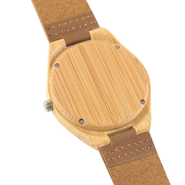 Lion of Judah Men's Wooden Watch Genuine Leather Wrist Watch watch 