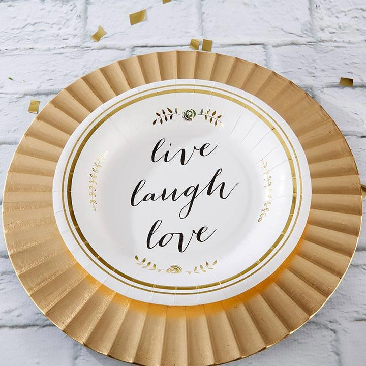 Live, Laugh, Love Whisk and Tea Towel Live, Laugh, Love 9 in. Paper Plates (Set of 8) 