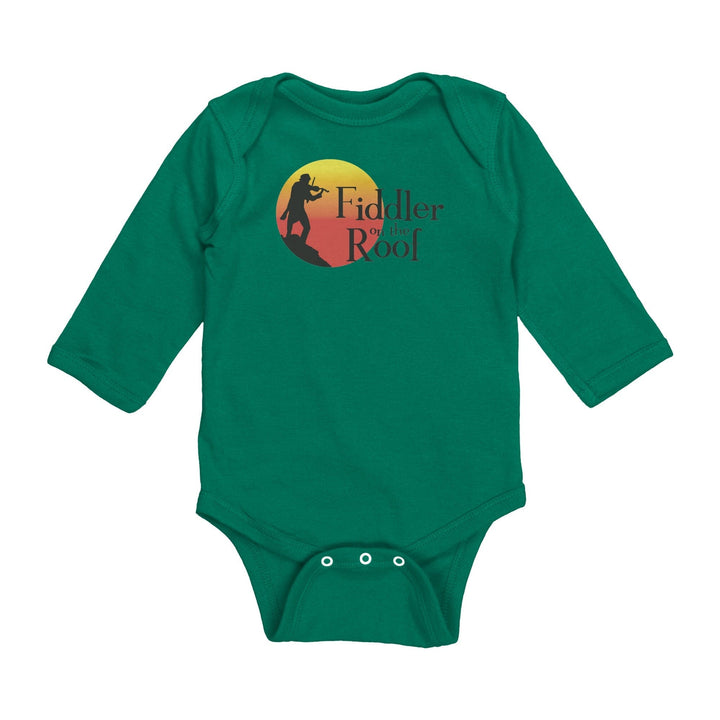 Long Sleeve Baby Bodysuit Fiddler on the Roof in Colors Apparel Kelly NB 
