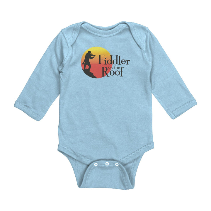 Long Sleeve Baby Bodysuit Fiddler on the Roof in Colors Apparel Light Blue NB 