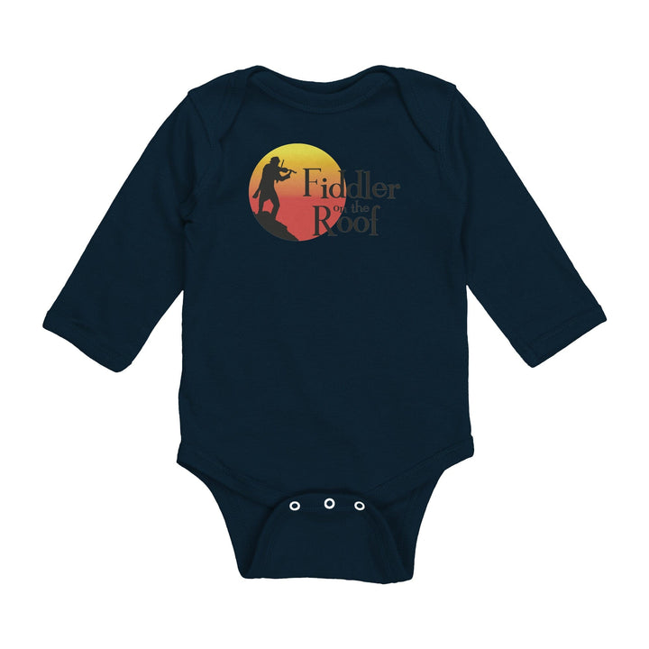 Long Sleeve Baby Bodysuit Fiddler on the Roof in Colors Apparel Navy NB 