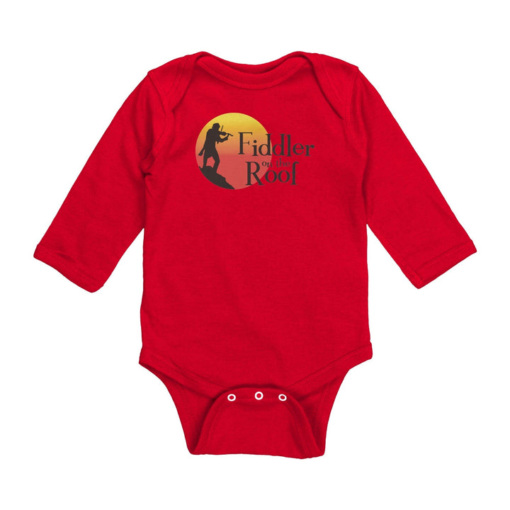 Long Sleeve Baby Bodysuit Fiddler on the Roof in Colors Apparel Red NB 