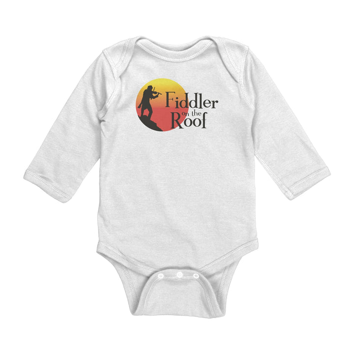 Long Sleeve Baby Bodysuit Fiddler on the Roof in Colors Apparel White NB 