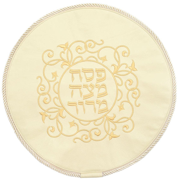 MA120-CR Matzah Covers Matzah Cover Light Gold Cream