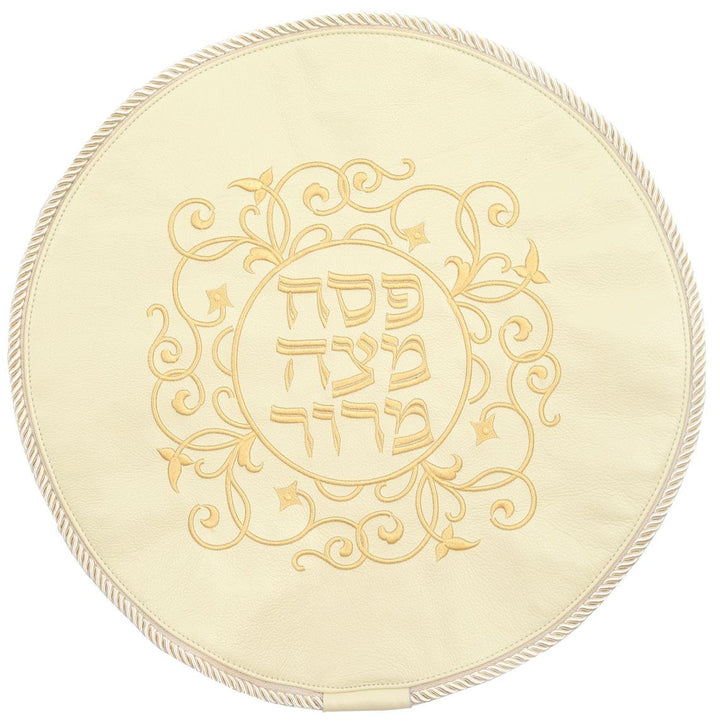 MA120-CR Matzah Covers Matzah Cover Light Gold Cream