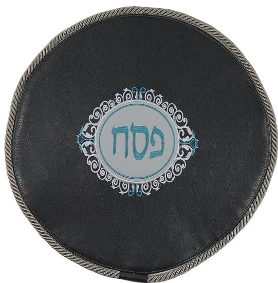 MA280-GR Matzah Covers Matzah Cover Teal & Light Grey Charcoal & Super Light Grey