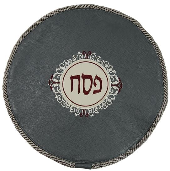 MA280-LG Matzah Covers Matzah Cover Burgundy & Cream Light Grey & Cream