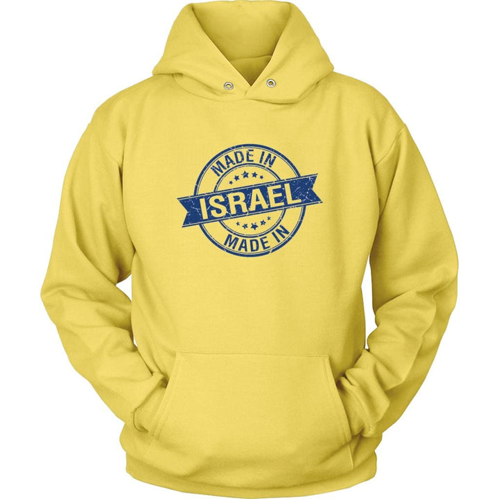 Made in Israel Tops Shirts Sweatshirts T-shirt Unisex Hoodie Yellow S