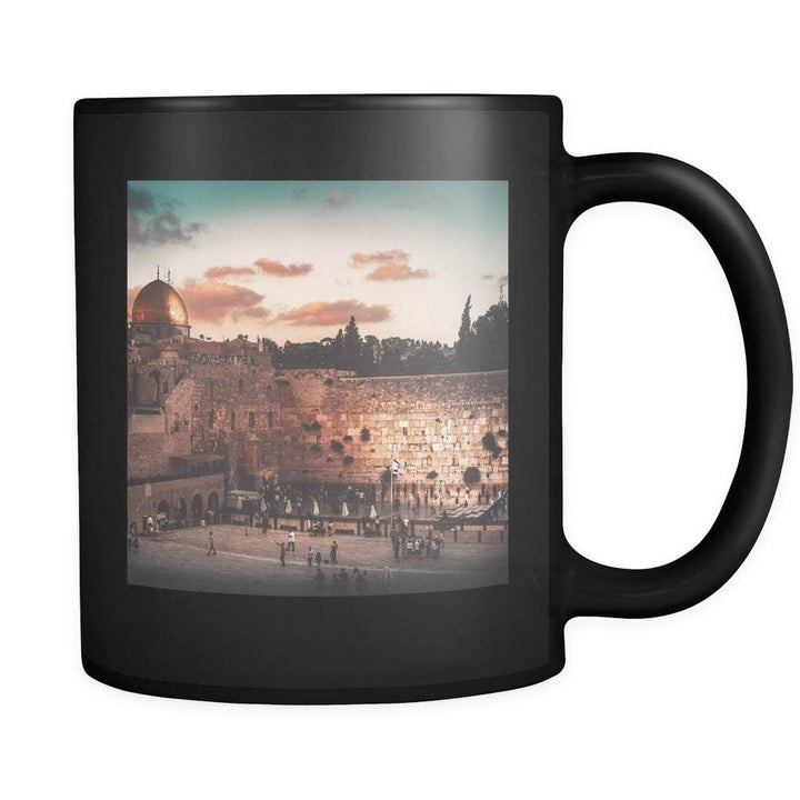 Majestic Jerusalem Skyline Western Wall Mug Drinkware Majestic Jerusalem Mug 