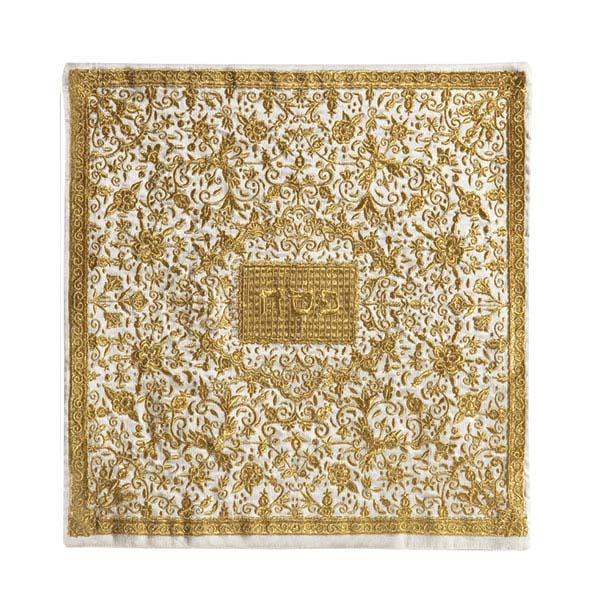 Matzah Cover - Full Embroidery - Gold 