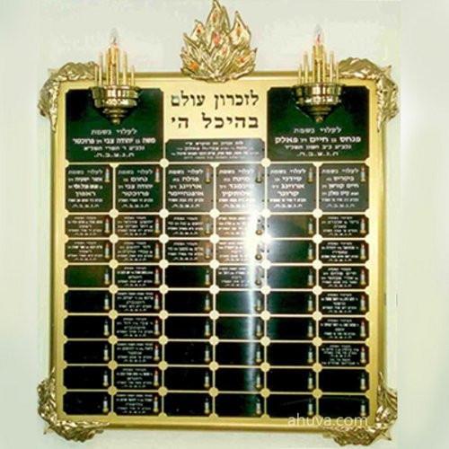 Memorial Board With Fine Brass Casting Frame 
