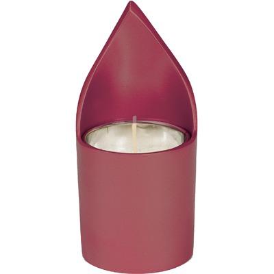 Memorial Candle Holder + Candle - Maroon 