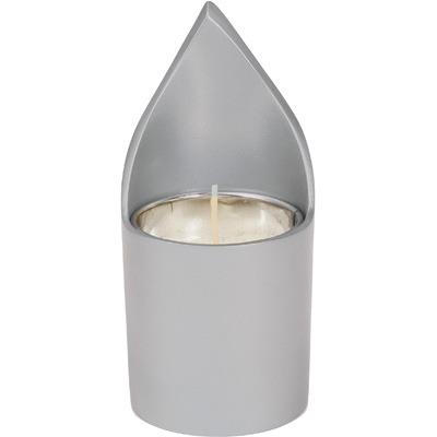 Memorial Candle Holder + Candle - Natural Aluminium 