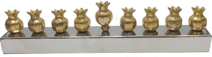 Menorah with Brass Pomegranate chanukiahs, Chanukiahs &amp; Dreidels 