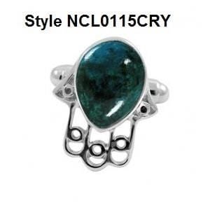 Men's Cufflinks Collection Chrysocolla & Onyx Stones NCL0115RY 