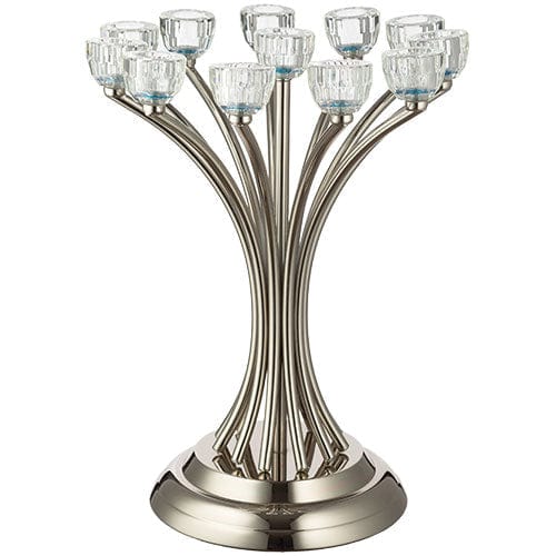 Metal Candlesticks 12 Brenches With Crystal Holders 35 Cm Candle Holders 