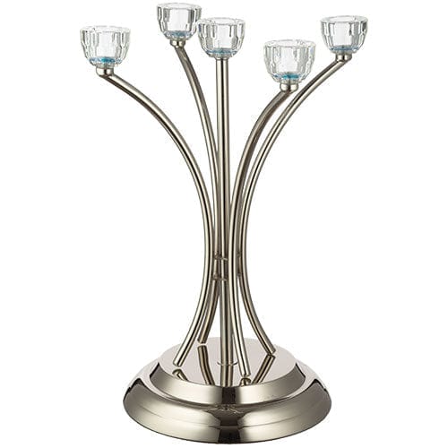 Metal Candlesticks 5 Brenches With Crystal Holders 35 Cm Candle Holders 