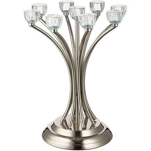 Metal Candlesticks 9 Brenches With Crystal Holders 35 Cm Candle Holders 