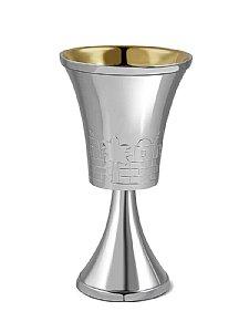 Metal Kiddush Cup with Jerusalem 