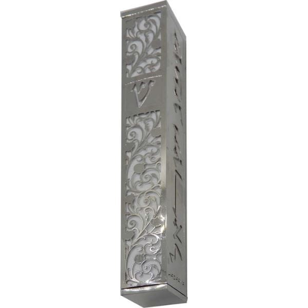 Mezuzah Aluminum with silver etching 15 cm Mezuzah Cases 