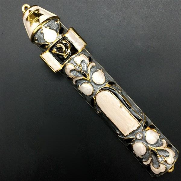 Mezuzah Case, jeweled, medium 