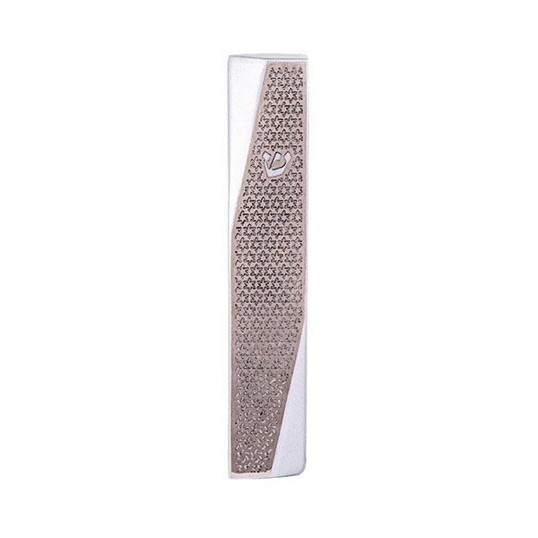 Mezuzah - Geometric - Magen David - Aluminium + Stainless Steel 